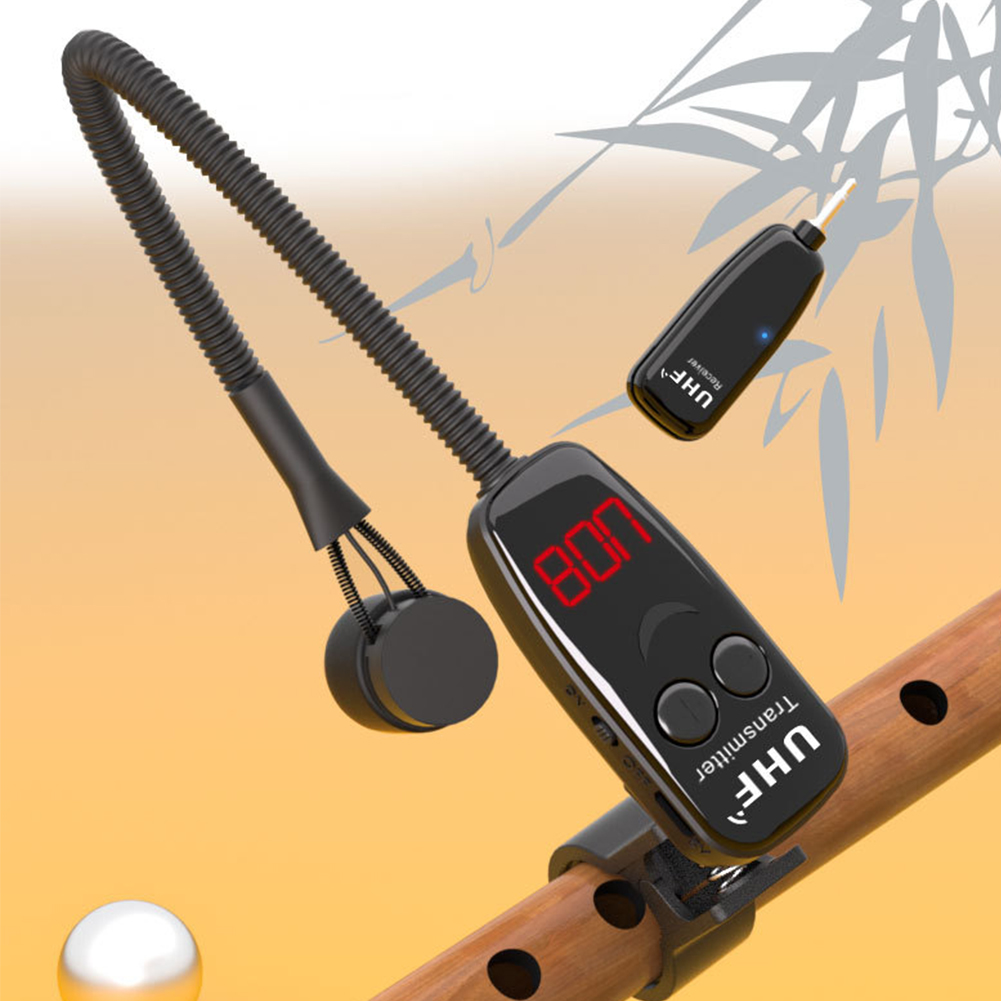 Musical Instrument Flute - UHF Wireless Instruments Microphone Clip Wireless