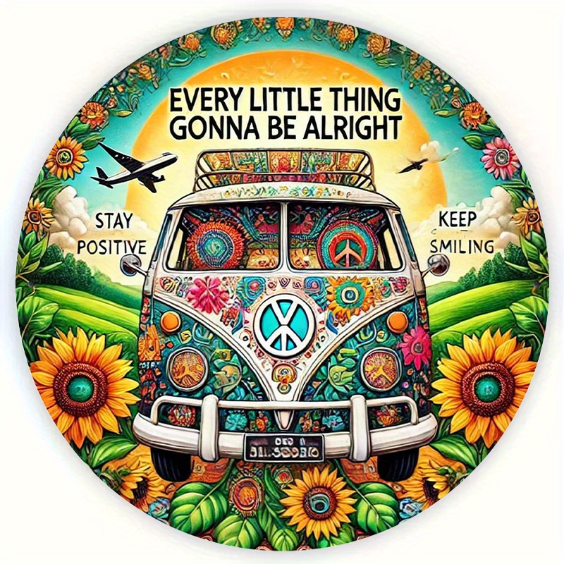 Retro Peace Van & Sunflower Me - огляд і ціна Musical Instrument Sign