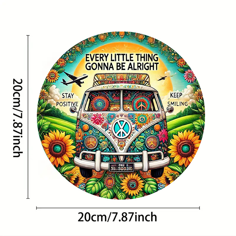 Retro Peace Van & Sunflower Me - огляд і ціна Musical Instrument Sign