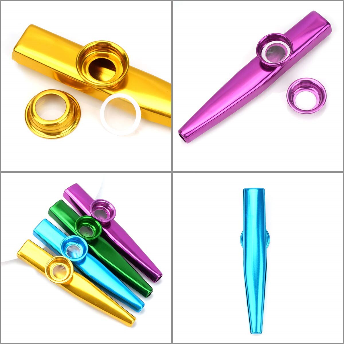 Kazoo Silver Aluminum Alloy wi - огляд і ціна Musical Instrument Flute