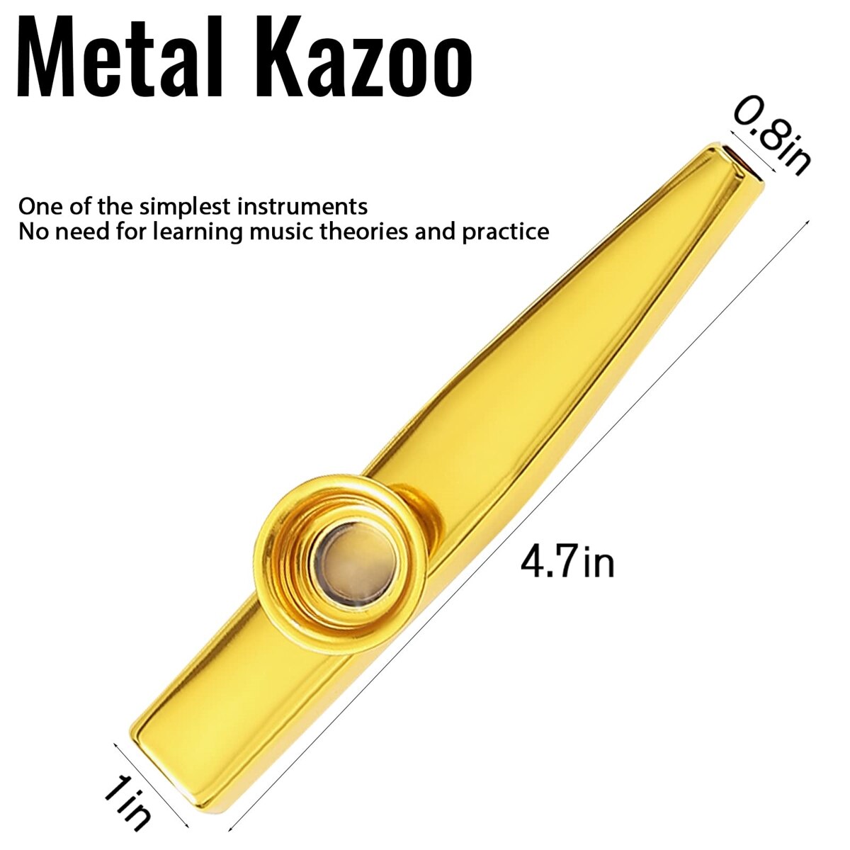 Kazoo Silver Aluminum Alloy wi - огляд і ціна Musical Instrument Flute
