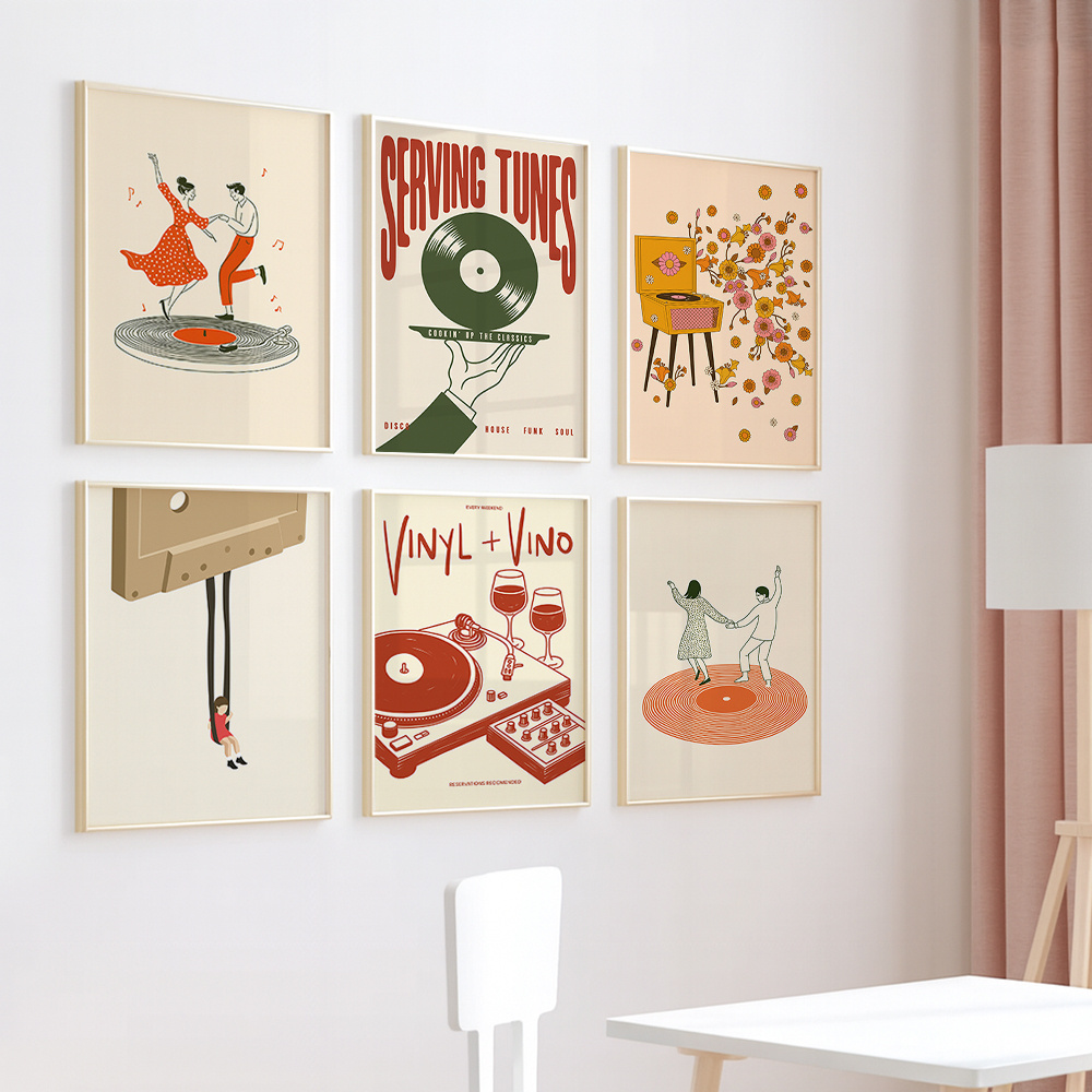 1pc Vintage Music Canvas Poste - огляд і ціна Musical Instrument Tuba