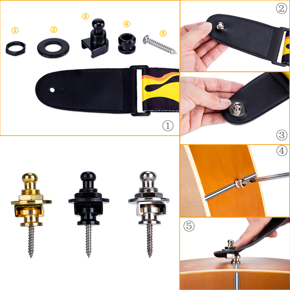 2pcs Folk Guitar Slings Buckle - огляд і ціна Musical Instrument Ending In A