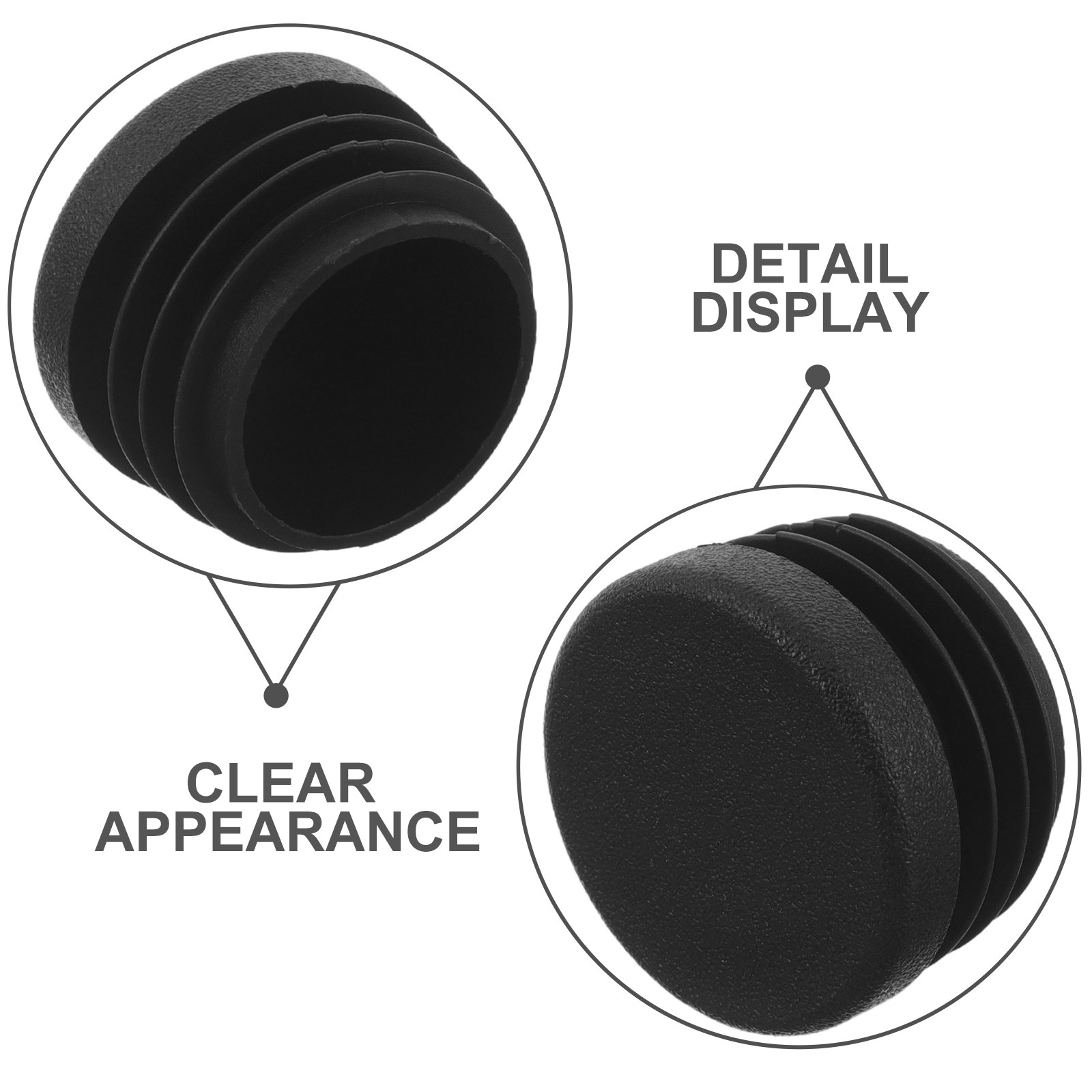16Pcs Black Round Plastic Tube - огляд і ціна Musical Instrument Ending In A