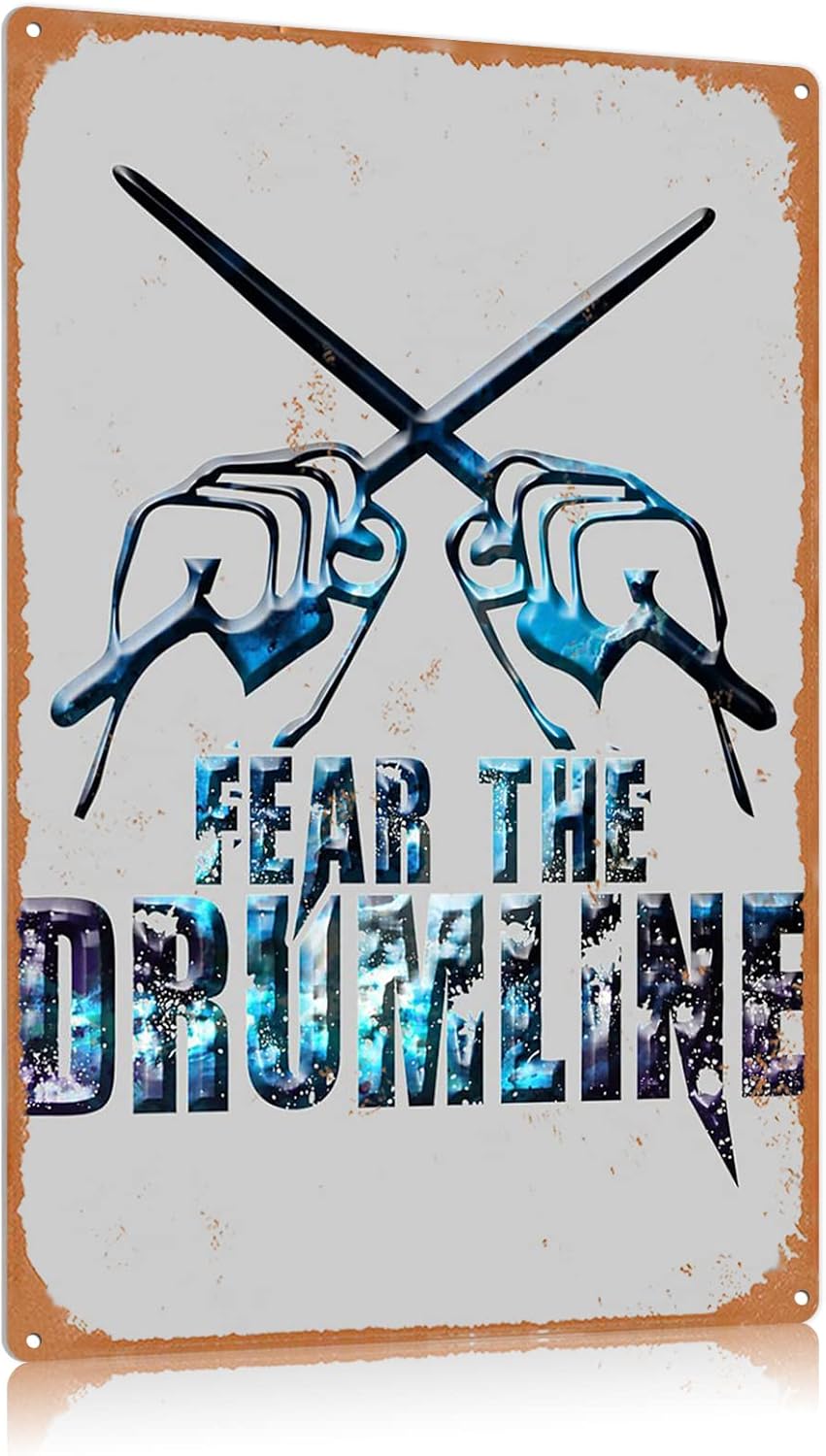 Drum Metal Tin Signs Fear The  - огляд і ціна Musical Instrument Sign