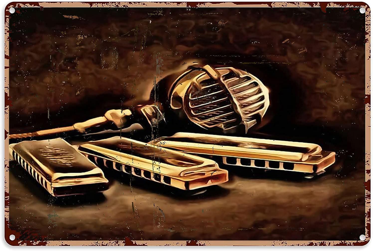 Pzecaru Harmonica Lovers Metal - огляд і ціна Musical Instrument Sign